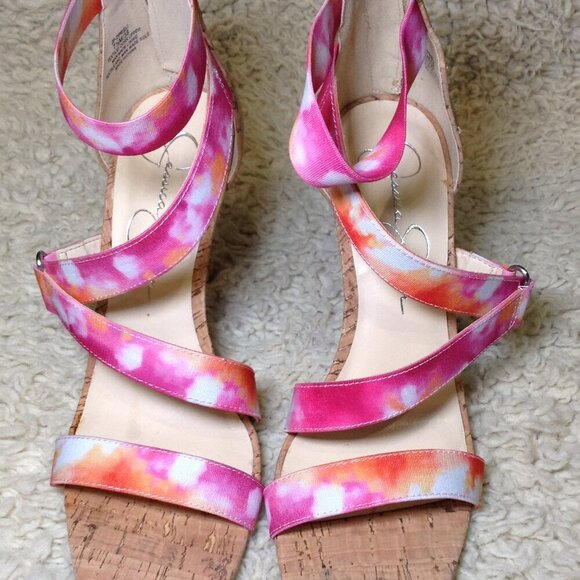 Jessica Simpson Strappy Heels, "7.5" Sexy, Trending, Glamourous, Dance Fever - Picture 1 of 6